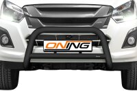 Frontbügel mit Querstreben für Isuzu D-Max II 2017-2020 SCHWARZ 70mm Edelstahl Gutachten