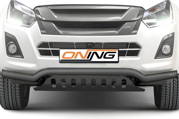 Frontbügel mit Unterfahrschutz für Isuzu D-Max II 2017-2020 SCHWARZ 70mm Gutachten