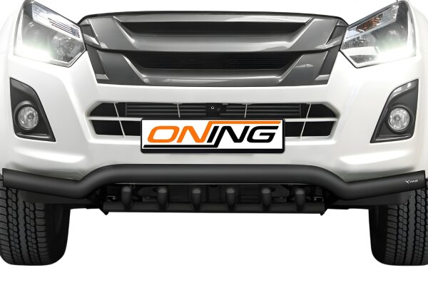 Frontbügel mit Unterbodenschutz für Isuzu D-Max II 2017-2020 SCHWARZ 70mm breit Gutachten