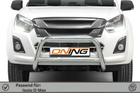 Frontbügel mit Querstreben für Isuzu D-Max II 2017-2020 70mm Edelstahl Gutachten