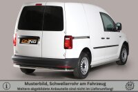 Schwellerrohre ohne Tritt für VW Caddy Bj.2015-2020 Edelstahl poliert Ø63mm TÜV
