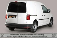 Schwellerrohre SCHWARZ ohne Tritt für VW Caddy Bj.2015-2020 Edelstahl Ø63mm TÜV