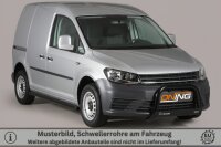 Schwellerrohre SCHWARZ ohne Tritt für VW Caddy Bj.2015-2020 Edelstahl Ø63mm TÜV