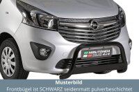 Frontbügel Edelstahl schwarz für Opel Vivaro 2014 - 63mm mit Gutachten Frontschutzbügel