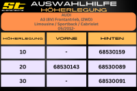ST Höherlegung für Audi A3 8V Frontantrieb Limousine Sportback Cabriolet VA 20mm
