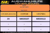ST Höherlegung für BMW 1er E87 187 VA 20mm