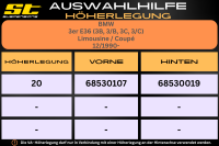 ST Höherlegung für BMW 3er E36 Limousine Coupe VA 20mm
