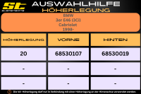ST Höherlegung für BMW 3er E46 3Ci Cabriolet / VA 20mm