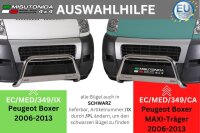 Frontbügel Edelstahl schwarz für Peugeot Boxer 2006-2014 63mm mit Gutachten