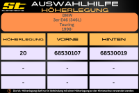 ST Höherlegung für BMW 3er E46 346L Touring / VA 20mm
