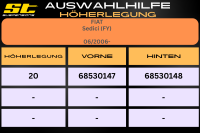 ST Höherlegung für Fiat Sedici FY VA 20mm