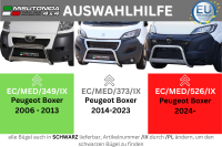 Frontbügel Edelstahl schwarz für Peugeot Boxer 2014 - 63mm Frontschutzbügel