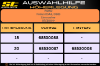 ST Höherlegung für Ford Focus MK II DA3 DB3 Limousine / VA 20mm