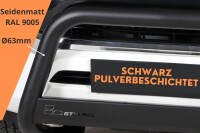 Frontbügel Edelstahl schwarz für Land Rover Range Rover Evoque 2011-15 Ø63mm mit Gutachten
