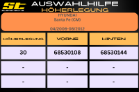 ST Höherlegung für Hyundai Santa Fe CM VA 30mm