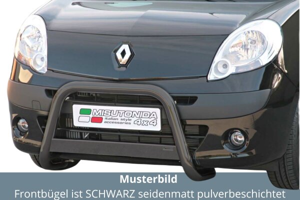 Frontbügel Edelstahl schwarz für Renault Kangoo 2008 - 2013 63mm mit Gutachten