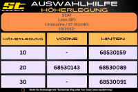 ST Höherlegung für Seat Leon 5F Limousine / ST Kombi VA 20mm