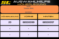 ST Höherlegung für Seat Toledo NH VA 20mm