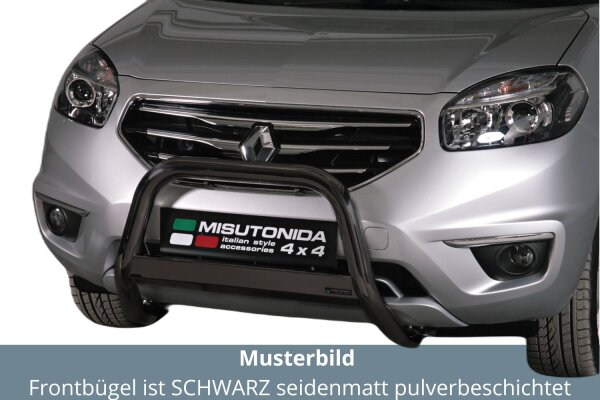 Frontbügel Edelstahl schwarz für Renault Koleos Facelift 2011- 63mm