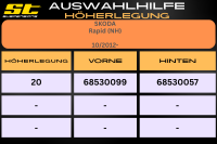 ST Höherlegung für Skoda Rapid NH VA 20mm