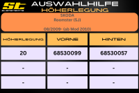 ST Höherlegung für Skoda Roomster 5J 08/09- (ab Modell 2010) VA 20mm
