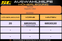 ST Höherlegung für Skoda Superb I 3U (47 mm Dämpferrohordurchmesser) VA 20mm