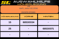 ST Höherlegung für VW Golf I Jetta I 17 17CK VA 15mm
