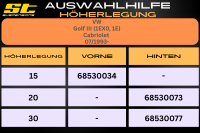 ST Höherlegung für VW Golf III 1EX0 1E VA 15mm
