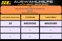 ST Höherlegung für VW Passat CC 3CC PQ VA 20mm