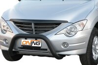 Frontbügel Edelstahl schwarz für Ssangyong Actyon 2006 - 76mm mit Gutachten