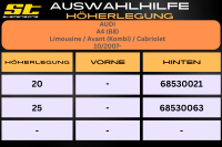 ST Höherlegung für Audi A4 B8 Limousine Avant Kombi Cabriolet HA 25mm
