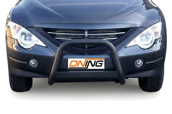 Frontbügel Edelstahl schwarz für Ssangyong Actyon Sports 2007 - 2011 63mm mit Gutachten