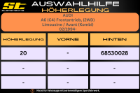 ST Höherlegung für Audi A6 C4 Frontantrieb, Limousine Avant Kombi HA 20mm