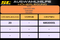 ST Höherlegung für Audi Cabriolet 89 Cabriolet HA 20mm