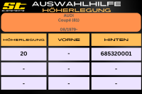ST Höherlegung für Audi Coupe 81 HA 20mm