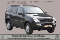 Frontbügel Edelstahl schwarz für Ssangyong Rexton II 2006 - 2012 76mm mit Gutachten