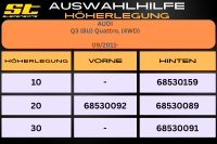 ST Höherlegung für Audi Q3 8U Quattro, HA 10mm