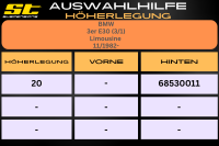 ST Höherlegung für BMW 3er E30 Limousine HA 20mm