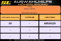 ST Höherlegung für Ford Galaxy WA6 HA 20mm