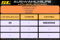 ST Höherlegung für Mercedes Benz C-Klasse W202 Limousine HA 30mm