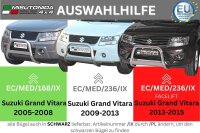 Frontbügel Edelstahl schwarz für Suzuki Grand Vitara JT 2005 -2008 63mm mit Gutachten