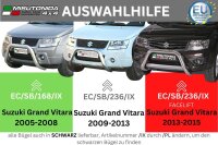 Frontbügel Edelstahl schwarz für Suzuki Grand Vitara JT 2005 -2008 76mm mit Gutachten