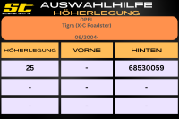 ST Höherlegung für Opel Tigra X-C Roadster HA 25mm