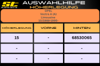 ST Höherlegung für Opel Vectra A Limousine HA 15mm