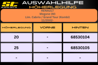 ST Höherlegung für Renault Megane M Lim. Cabrio , Grand Tour Kombi HA 25mm