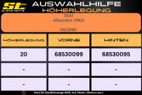 ST Höherlegung für Seat Alhambra 7MS HA 20mm