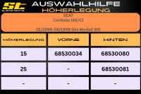 ST Höherlegung für Seat Cordoba 6K C Limousine HA 15mm