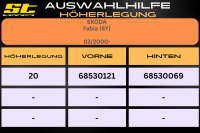ST Höherlegung für Skoda Fabia 6Y HA 20mm