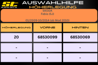 ST Höherlegung für Skoda Fabia 5J Limousine Combi Kombi (ab Mod 2010) HA 20mm