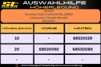 ST Höherlegung für Skoda Octavia II 1Z Frontantrieb, Limousine Kombi HA 20mm